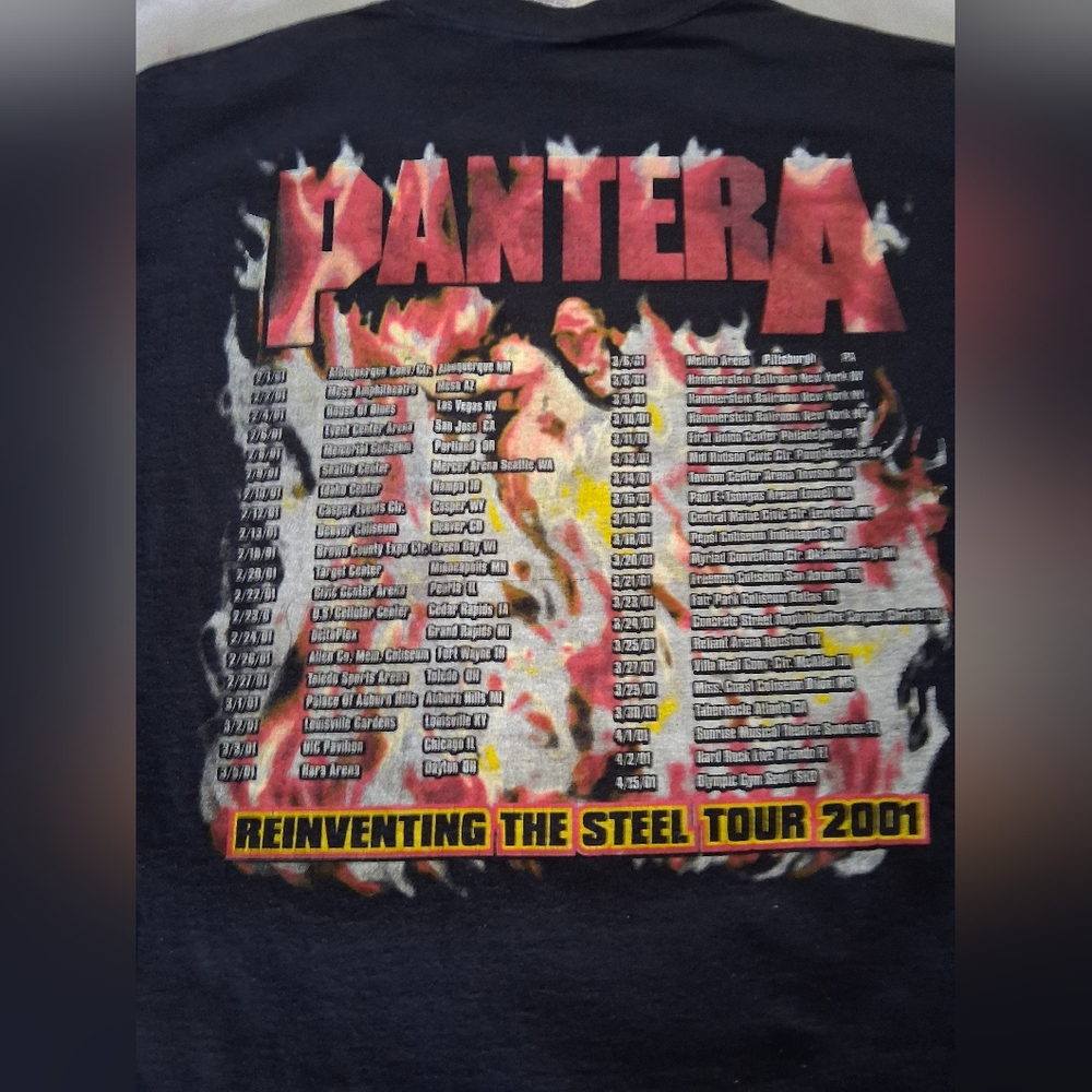 Delta Black Pantera 2001 Tour Graphic Long Sleeve Shirt - Picture 8 of 8